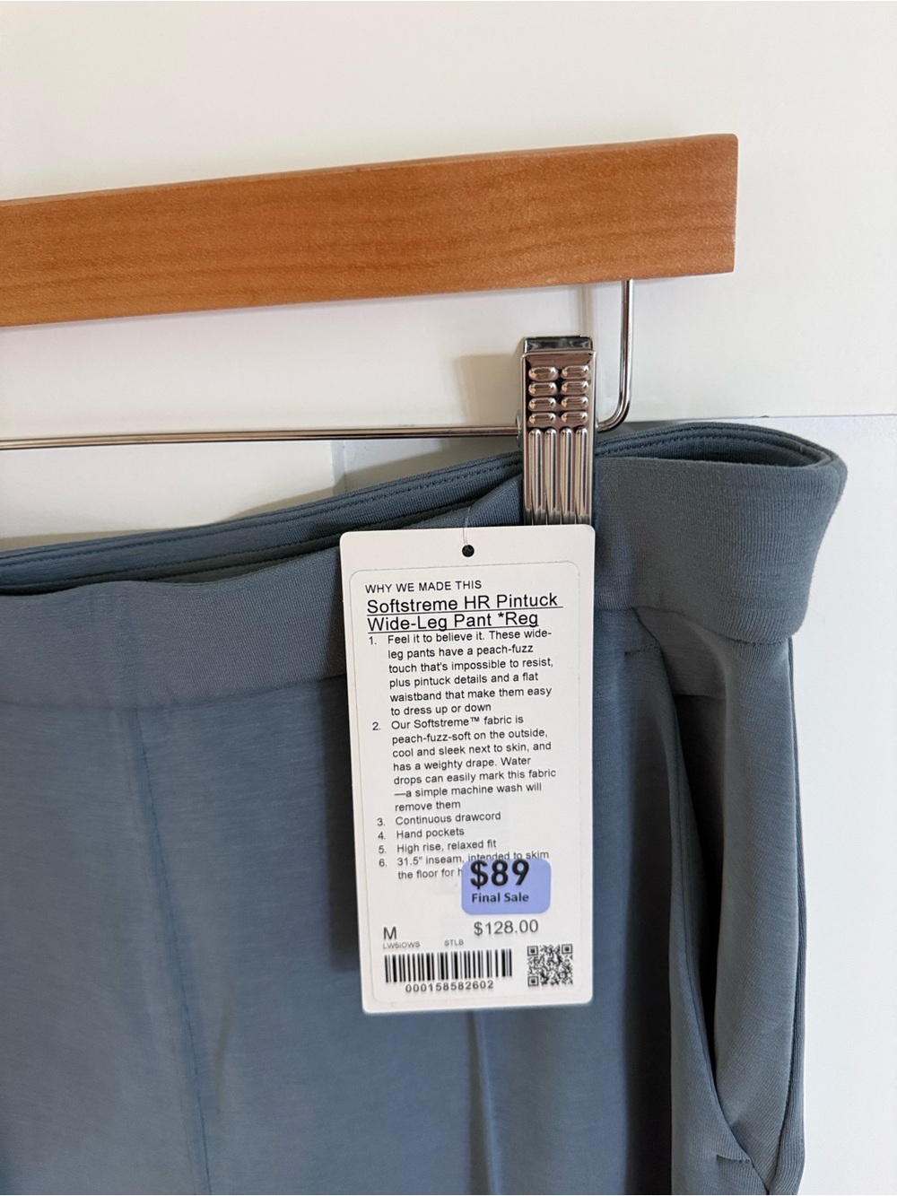 lululemon athletica Softstreme HR Pintuck Wide-Leg Joggers in Slate Blue